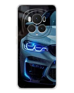 Чехол для Huawei Honor Magic 7 Pro с картинкой «Взгляд BMW с синими фарами»