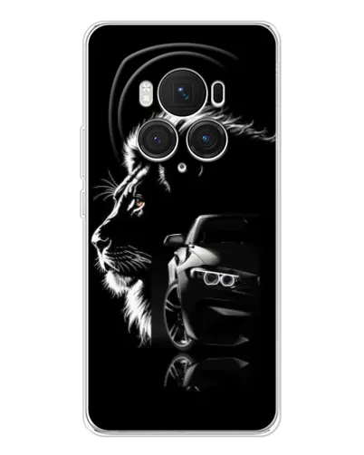 Чехол для Huawei Honor Magic 7 Pro с картинкой «BMW и лев»