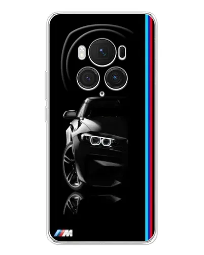 Чехол для Huawei Honor Magic 7 Pro с картинкой «Силуэт BMW в темноте»