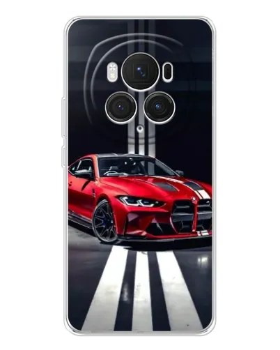 Чехол для Huawei Honor Magic 7 Pro с картинкой «Красная BMW на дороге»