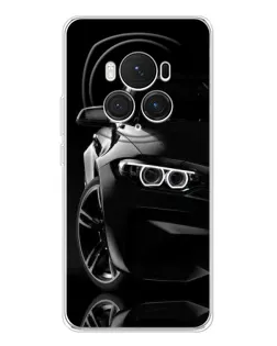 Чехол для Huawei Honor Magic 7 Pro с картинкой «Черная BMW — профиль»