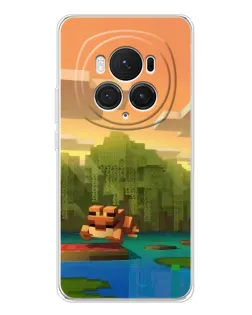 Чехол для Huawei Honor Magic 7 Pro с картинкой «Майнкрафт закат солнца»