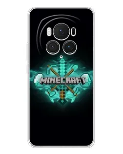 Чехол для Huawei Honor Magic 7 Pro с картинкой «Minecraft Diamond лого»