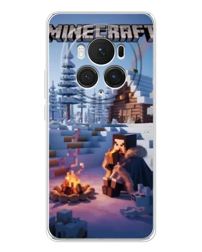 Чехол для Huawei Honor Magic 7 Pro с картинкой «Зимний Minecraft»