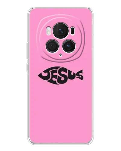 Чехол для Huawei Honor Magic 7 Pro с картинкой «Розовый символ  Jesus»