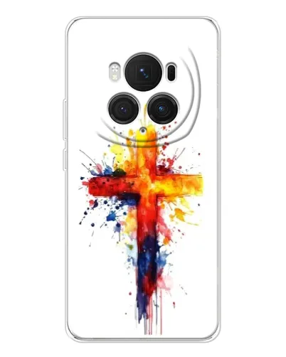 Чехол для Huawei Honor Magic 7 Pro с картинкой «Акварельный крест»