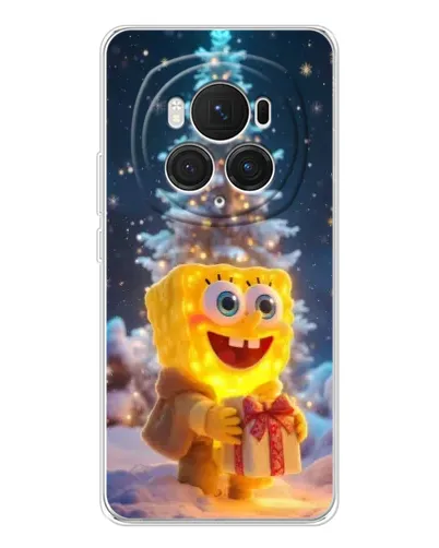 Чехол для Huawei Honor Magic 7 Pro с картинкой «Рождественский Спанч Боб»