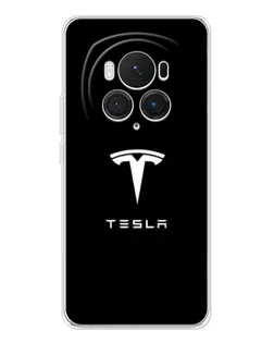 Чехол для Huawei Honor Magic 7 Pro с картинкой «Tesla White Logo»