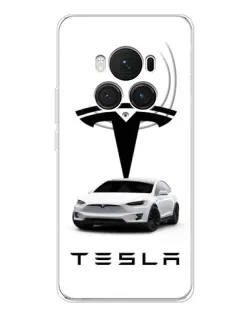 Чехол для Huawei Honor Magic 7 Pro с картинкой «Tesla White Style»