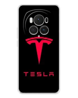 Чехол для Huawei Honor Magic 7 Pro с картинкой «Tesla Red Logo»