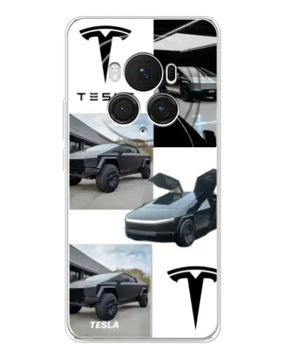 Чехол для Huawei Honor Magic 7 Pro с картинкой «Коллаж Cybertruck Tesla» Чехол для Huawei Honor Magic 7 Pro с картинкой «Коллаж Cybertruck Tesla»