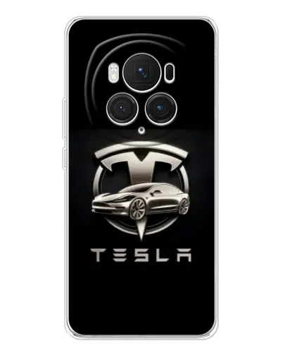 Чехол для Huawei Honor Magic 7 Pro с картинкой «Tesla — серебристое авто» Чехол для Huawei Honor Magic 7 Pro с картинкой «Tesla — серебристое авто»
