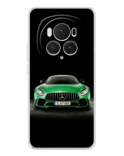 Чехол для Huawei Honor Magic 7 Pro с картинкой «Mercedes — неоновый лого»