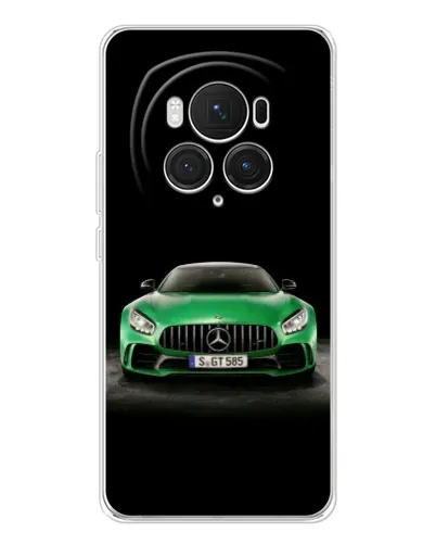 Чехол для Huawei Honor Magic 7 Pro с картинкой «Mercedes — неоновый лого»
