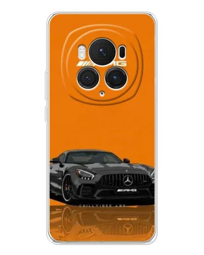 Чехол для Huawei Honor Magic 7 Pro с картинкой «Оранжевый Mercedes AMG»
