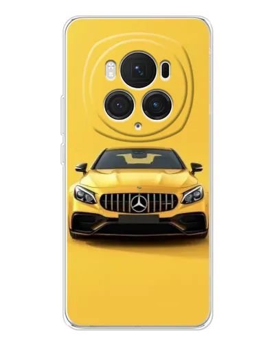 Чехол для Huawei Honor Magic 7 Pro с картинкой «Желтый Mercedes GT»