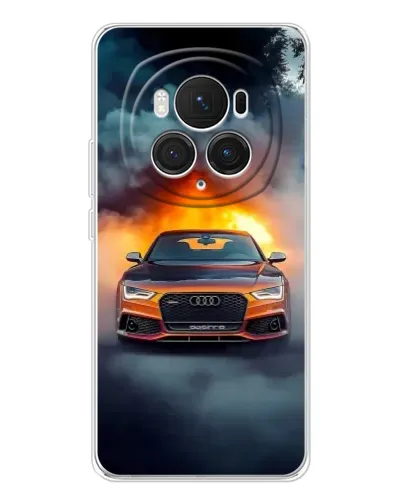 Чехол для Huawei Honor Magic 7 Pro с картинкой «Audi в огненном дыму» Чехол для Huawei Honor Magic 7 Pro с картинкой «Audi в огненном дыму»