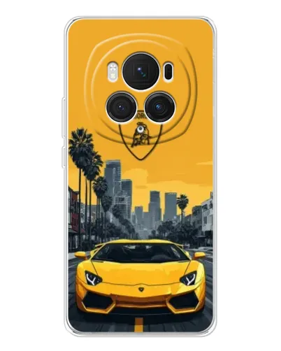 Чехол для Huawei Honor Magic 7 Pro с картинкой «Желтый Lamborghini город» Чехол для Huawei Honor Magic 7 Pro с картинкой «Желтый Lamborghini город»