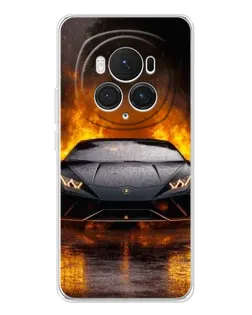 Чехол для Huawei Honor Magic 7 Pro с картинкой «Lamborghini в огне»