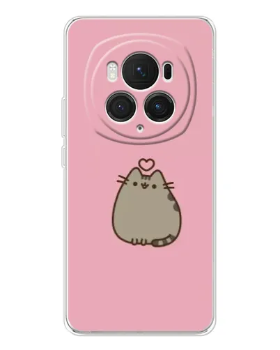 Чехол для Huawei Honor Magic 7 Pro с картинкой «Pusheen сердце»