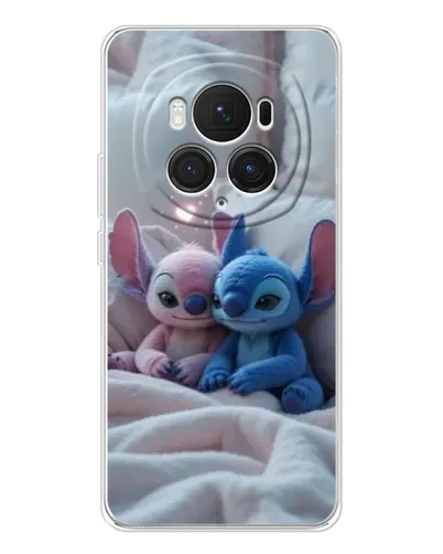 Чехол для Huawei Honor Magic 7 Pro с картинкой «Плюшевые Стич Ангел»