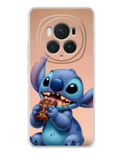 Чехол для Huawei Honor Magic 7 Pro с картинкой «Стич ест шоколад»
