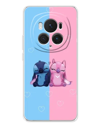 Чехол для Huawei Honor Magic 7 Pro с картинкой «Stitch и Angel Love»