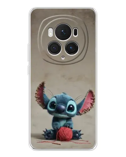 Чехол для Huawei Honor Magic 7 Pro с картинкой «Стич на коричневом фоне»