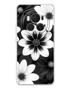 Чехол для Huawei Honor Magic 7 Pro с картинкой «Монохромные астры»