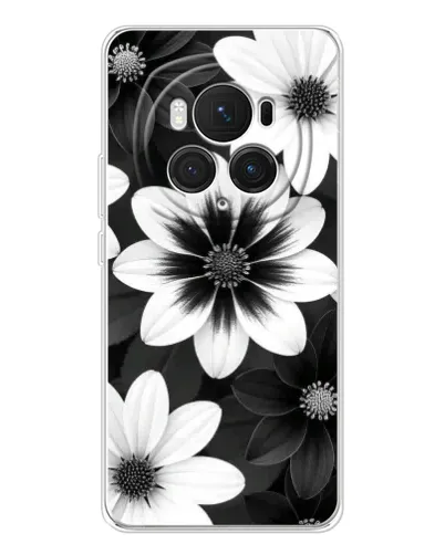 Чехол для Huawei Honor Magic 7 Pro с картинкой «Монохромные астры» Чехол для Huawei Honor Magic 7 Pro с картинкой «Монохромные астры»