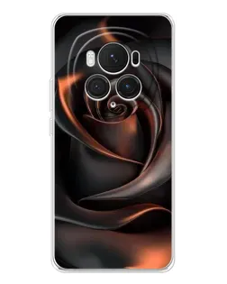 Чехол для Huawei Honor Magic 7 Pro с картинкой «Шелковая черная роза»