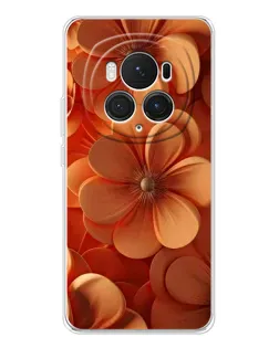 Чехол для Huawei Honor Magic 7 Pro с картинкой «Оранжевый макро цветок»