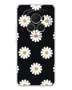 Чехол для Huawei Honor Magic 7 Pro с картинкой «Ромашки на черном»