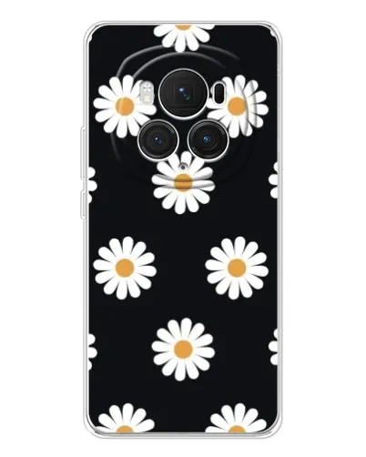 Чехол для Huawei Honor Magic 7 Pro с картинкой «Ромашки на черном» Чехол для Huawei Honor Magic 7 Pro с картинкой «Ромашки на черном»