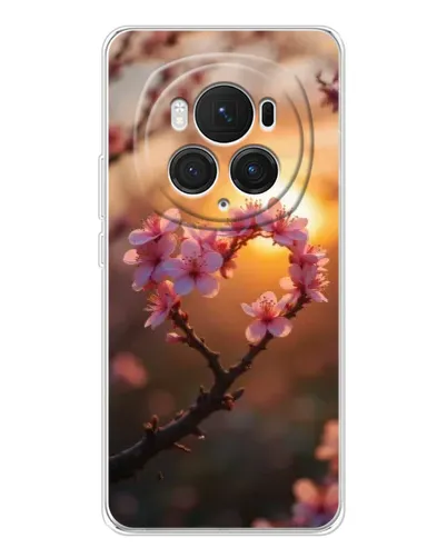 Чехол для Huawei Honor Magic 7 Pro с картинкой «Розовый цвет сердце на фоне заката» Чехол для Huawei Honor Magic 7 Pro с картинкой «Розовый цвет сердце на фоне заката»