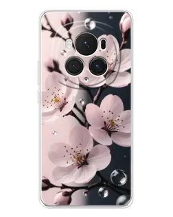 Чехол для Huawei Honor Magic 7 Pro с картинкой «Нежная сакура и капли»