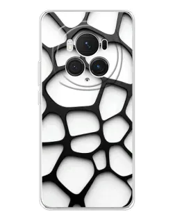 Чехол для Huawei Honor Magic 7 Pro с картинкой «Белая объемная сетка» Чехол для Huawei Honor Magic 7 Pro с картинкой «Белая объемная сетка»