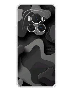 Чехол для Huawei Honor Magic 7 Pro с картинкой «Темный абстрактный камуфляж»