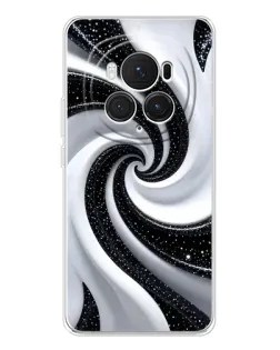 Чехол для Huawei Honor Magic 7 Pro с картинкой «Черно-белая спираль»