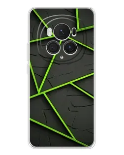 Чехол для Huawei Honor Magic 7 Pro с картинкой «Зеленые геометрические линии»