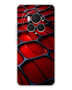 Чехол для Huawei Honor Magic 7 Pro с картинкой «Красная глянцевая сетка»