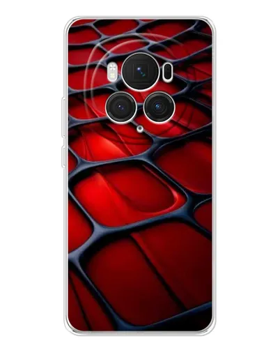 Чехол для Huawei Honor Magic 7 Pro с картинкой «Красная глянцевая сетка»