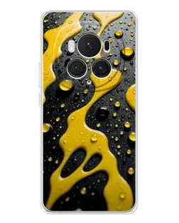 Чехол для Huawei Honor Magic 7 Pro с картинкой «Жидкое желтое золото»