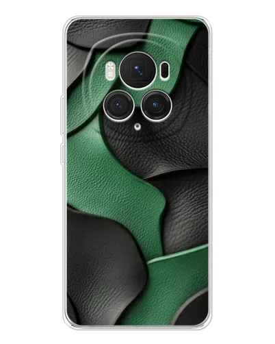 Чехол для Huawei Honor Magic 7 Pro с картинкой «Зеленые кожаные волны»