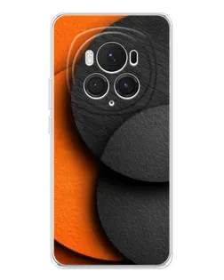Чехол для Huawei Honor Magic 7 Pro с картинкой «Геометрия оранжевых кругов»