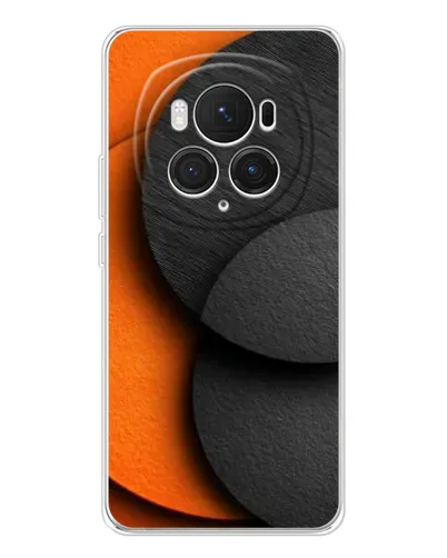 Чехол для Huawei Honor Magic 7 Pro с картинкой «Геометрия оранжевых кругов»