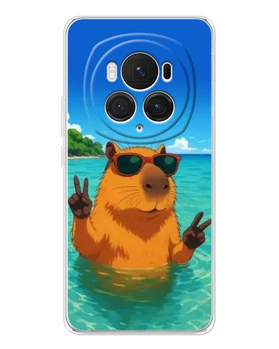 Чехол для Huawei Honor Magic 7 Pro с картинкой «Морская капибара»