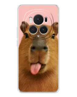 Чехол для Huawei Honor Magic 7 Pro с картинкой «Капибара с языком»