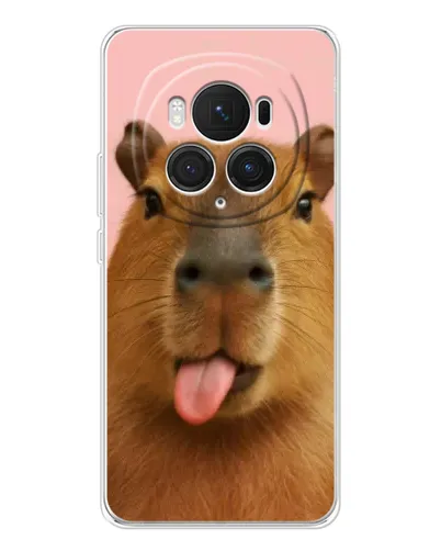 Чехол для Huawei Honor Magic 7 Pro с картинкой «Капибара с языком»