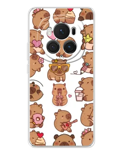 Чехол для Huawei Honor Magic 7 Pro с картинкой «Стикерпак с капибарами»